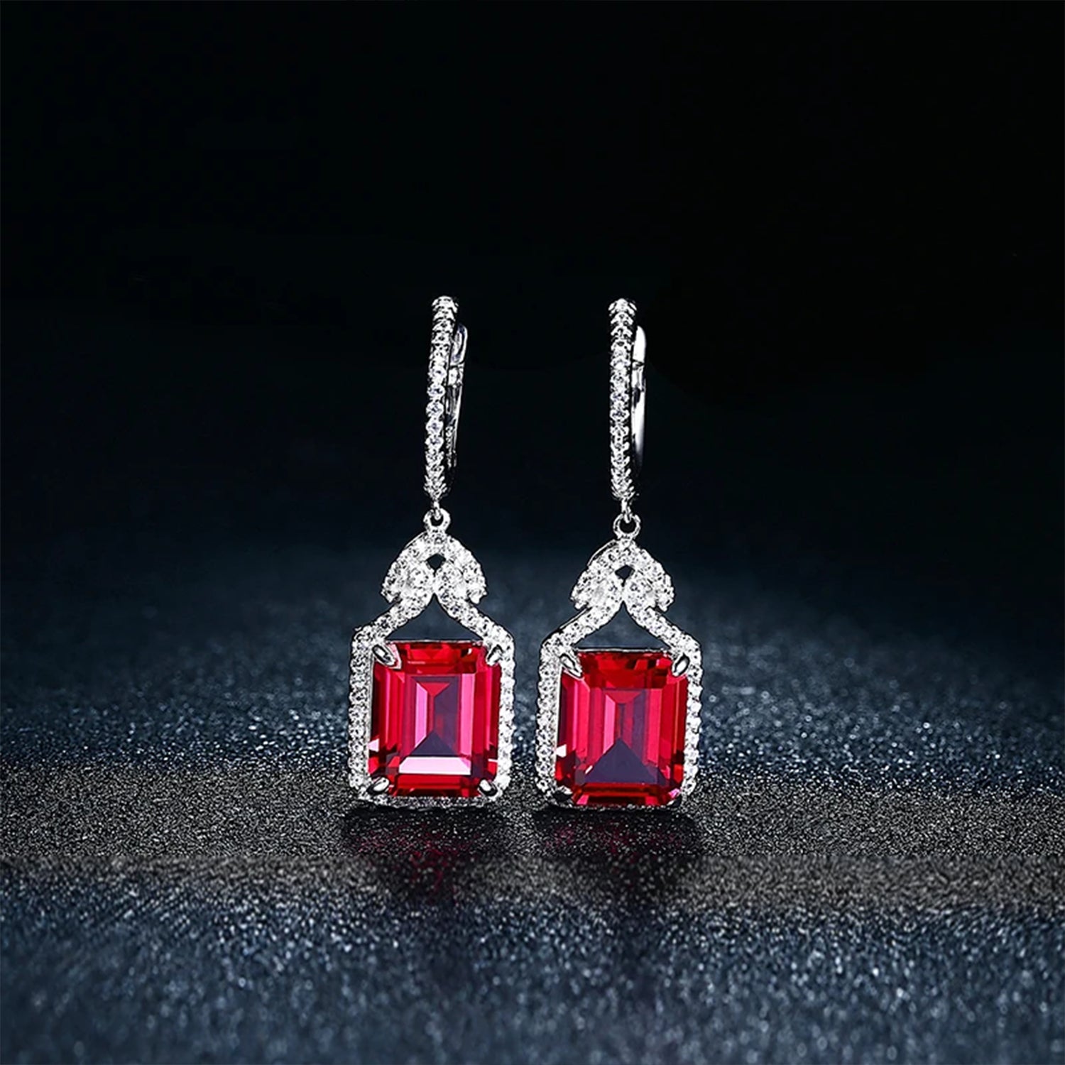 Ruby Radiance Drop Earrings